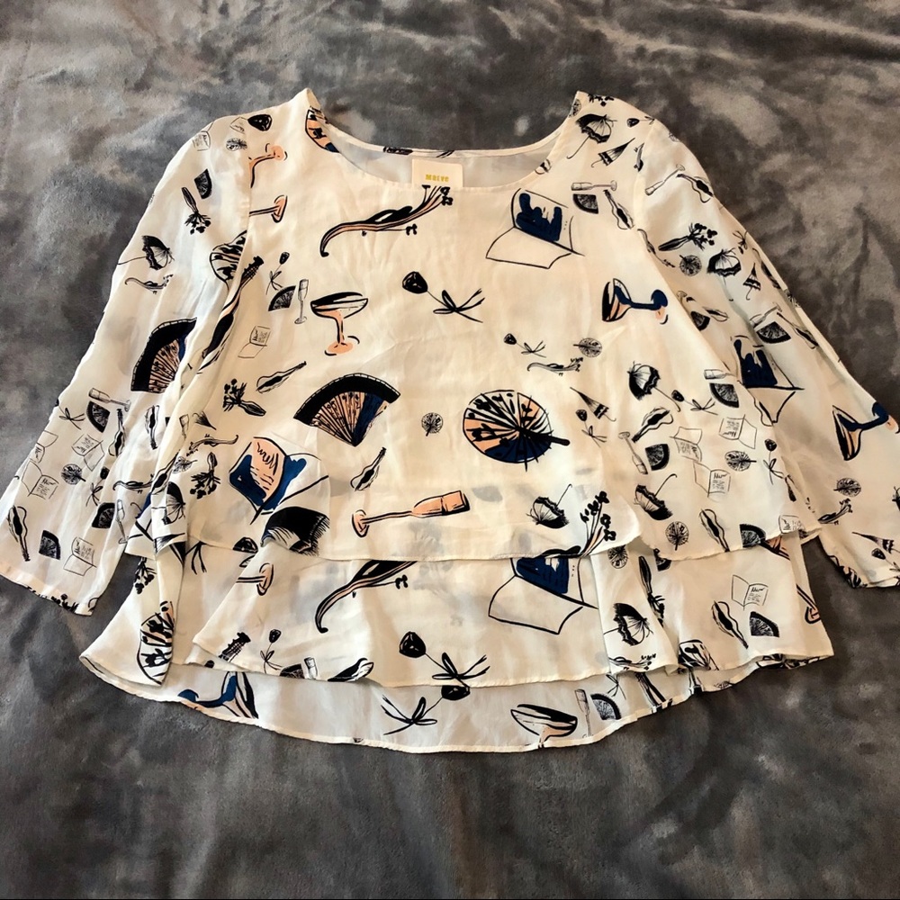 Tiered Anthropologie Blouse